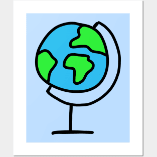 Cute Globe Posters and Art